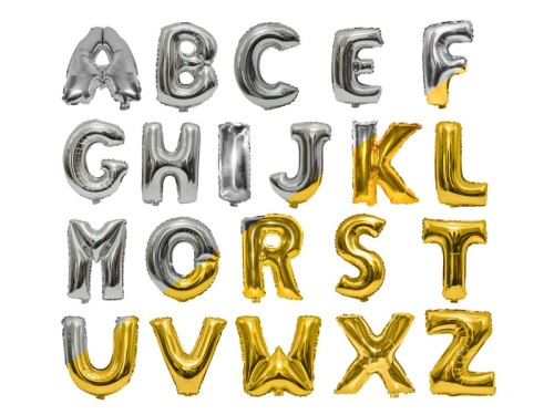 Balony litery - kolory