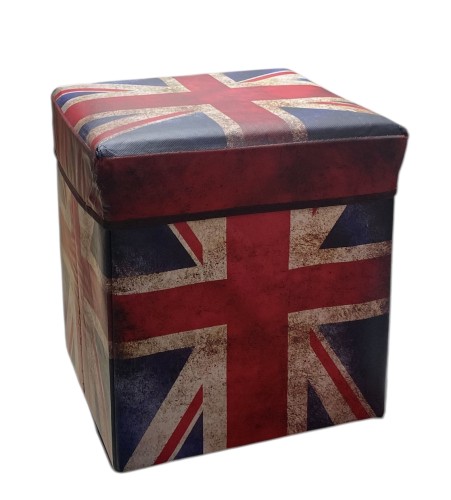 pufa wielka brytania 2.jpgSkładana pufa z schowkiem na drobiazgi. Pufa Wielka Brytania.