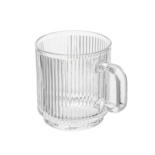 SZKLANKA KUBEK Z UCHEM KLASYCZNY KSZTAŁT szkło 360ml 9651